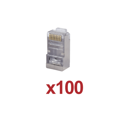 KIT D/100 CONECTORES RJ45 CAT6 BLINDADO