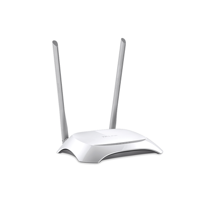TL-WR840N Router Inalámbrico WISP, 2.4 GHz, 300 Mbps, 2 antenas externas omnidireccional 5 dBi, 4 Puertos LAN 10/100 Mbps, 1 Pue