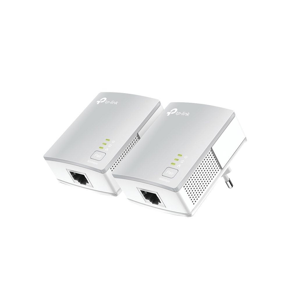 Kit Adaptador Powerline Ethernet, tecnologia HomePlug AV, 500Mbps, Plug and Play, hasta 300 M dentro de casa, 1 Puerto 10/100 Mb