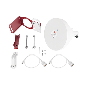 Antena Sectorial Simétrica de 30 °, 19 dBi, 4.9-6.5 GHz, Ideal para ambientes de alto ruido, Tipo de conector N-Hembra, con mont
